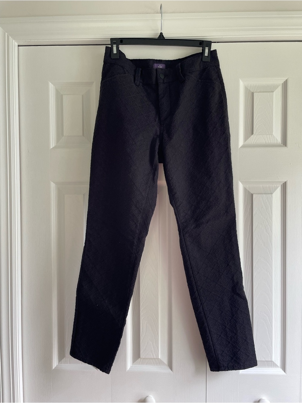 NYDJ Black Quilted Skinny Pants